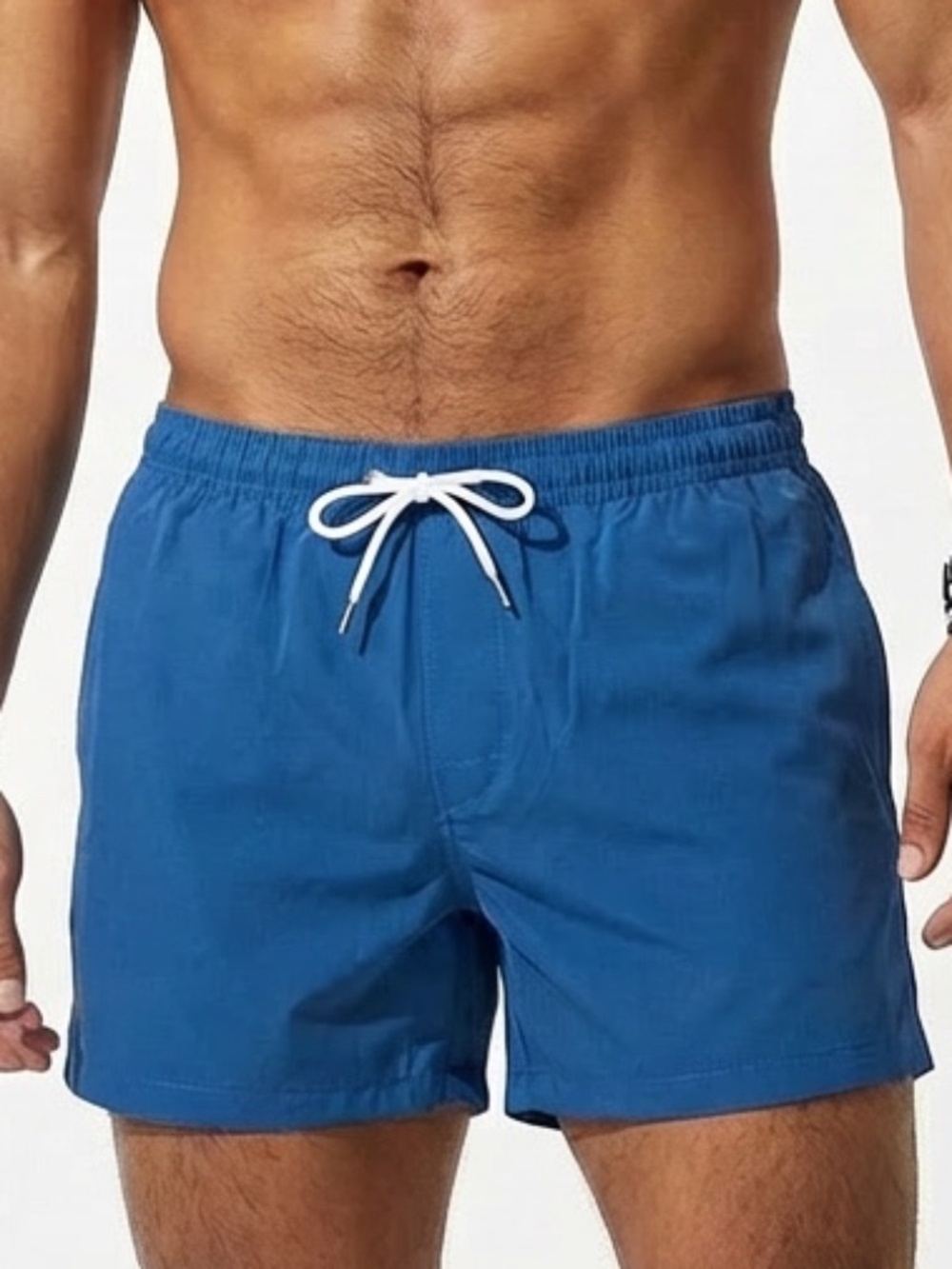 Club Monaco Men's Cobalt Blue Swim Shorts - XL - Stretch - Zip Pocket